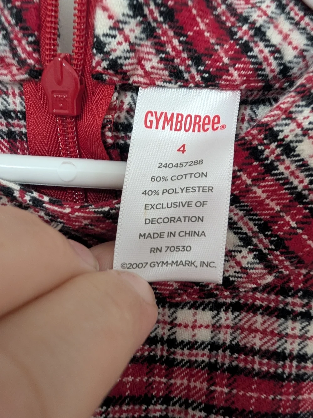 Gymboree Holiday Pictures Plaid Dress Size 4 Christmas Velvet Bow 2007